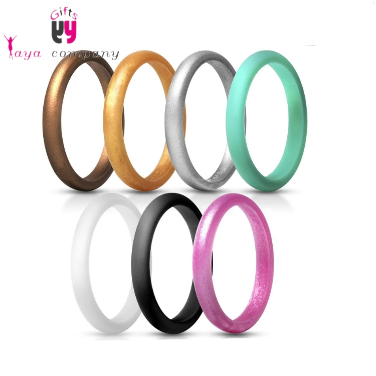 Fashion Active Mens Women Finger Rainbow Custom Silicone Ring