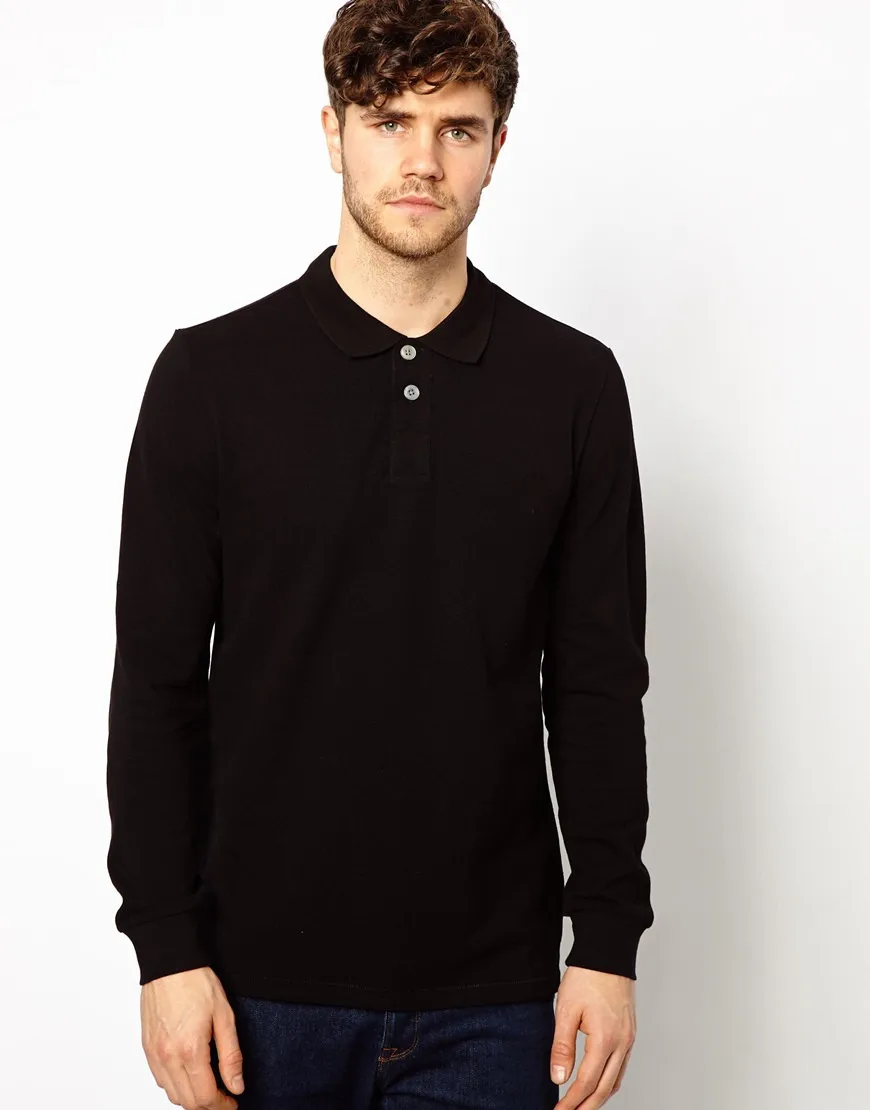 plain black polo shirt mens