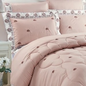 KOSMOS Bedding Polycotton Embroidery Lace King Comforter Set Luxury 150 Sets Per Design PVC Bag with Zipper , Insert Card Adults