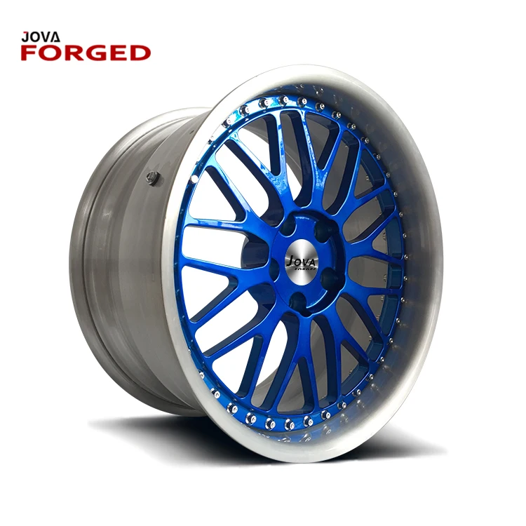 Jova Factory Forged Red or Blue Color Chrome Car Wheels Alloy Rim