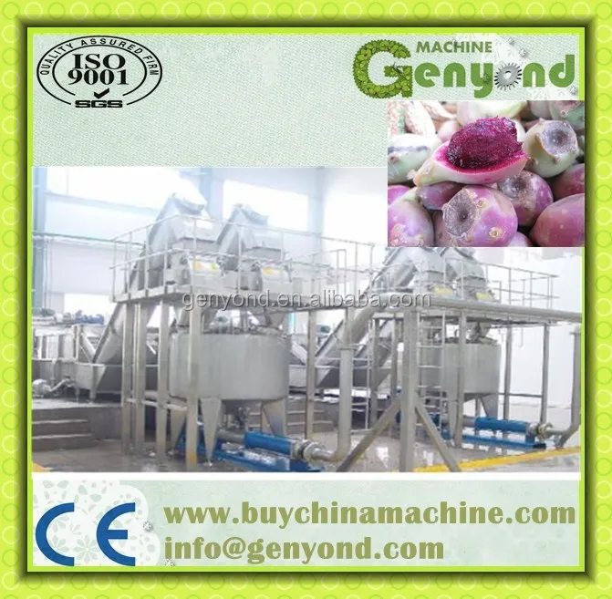 Factory Genyond Complete Prickly Pear Fruit Juice Paste Production Line / Prickly Pear Jam Processing Plant Making Machine