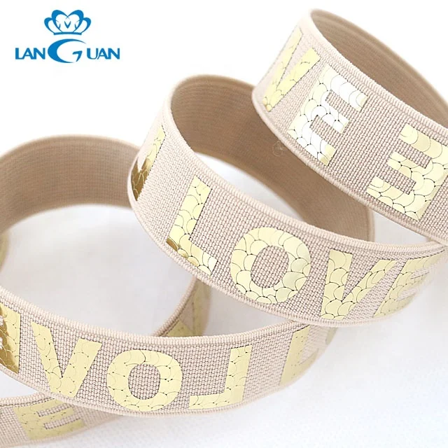 Rhinestone Woven Custom Elastic Band for Shoes Decoration