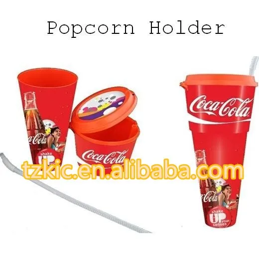 Jumbo Drink and Snack Red Combo Cup with Straw