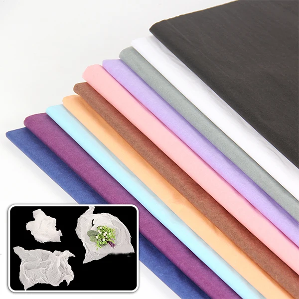 Flower Wrapping Paper: 18g Solid Color Translucent Tissue Paper