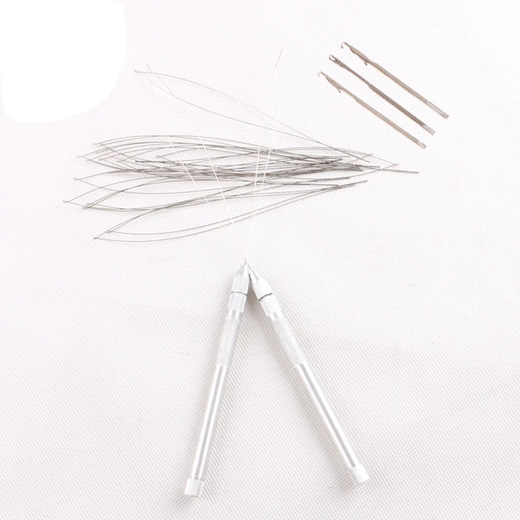 Многофункциональная аллюминиваемая крюк иглы петли нити для микро кольца бусины ссылки i-образные пряди волос наращивания