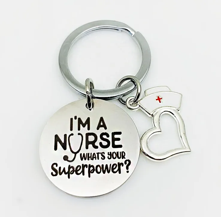 I'm A Nurse Whats Your Superpower Keyring 