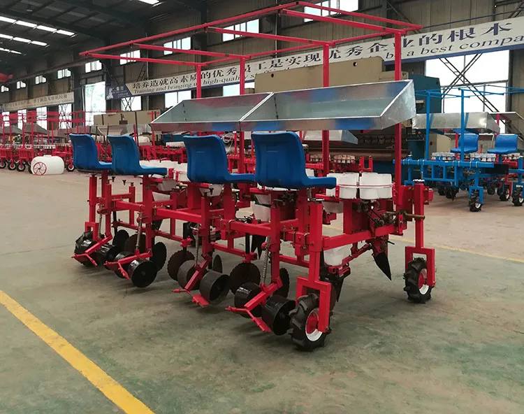 Sapling Transplanting Equipment Sugar Beet Planting Machine Shallot Seedling Planter High Onion Planter Machine 4 Row Reliable
