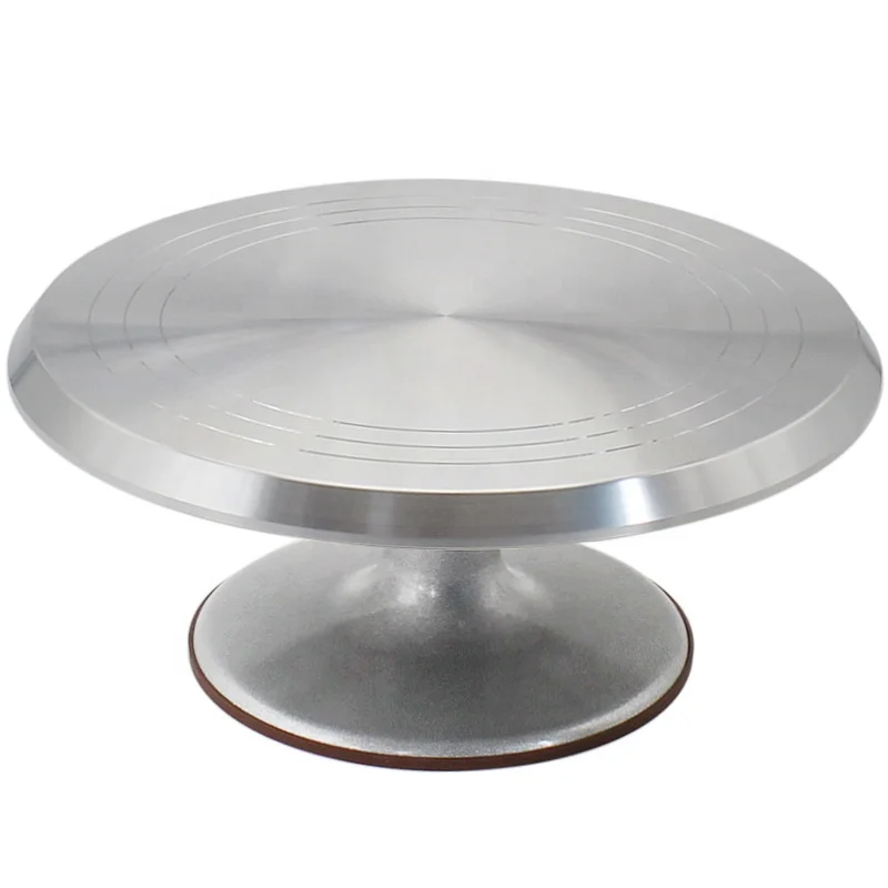 Plateau Tournant Pour Gâteau 12 Pouces (30 Cm) En Aluminium - Support Rotatif Pour Décoration Pâtisserie