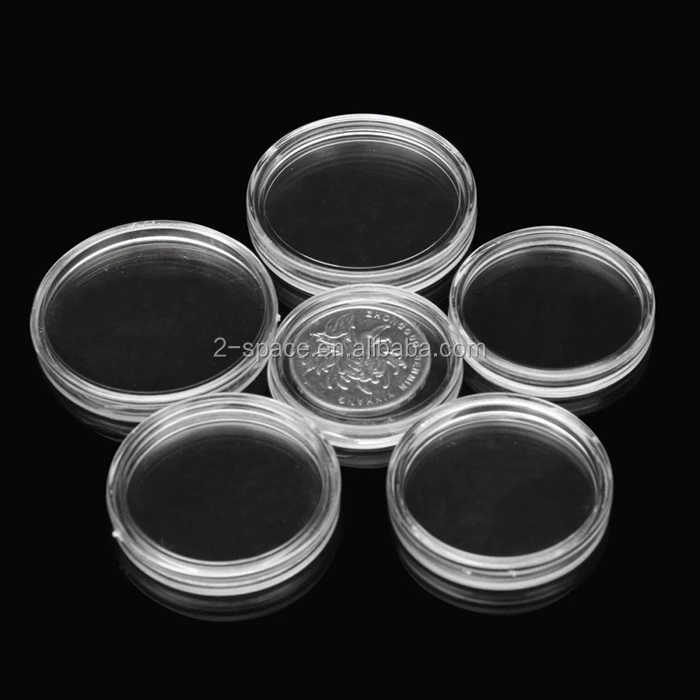 Пластиковые прозрачные круглые Чехлы для хранения монет 50