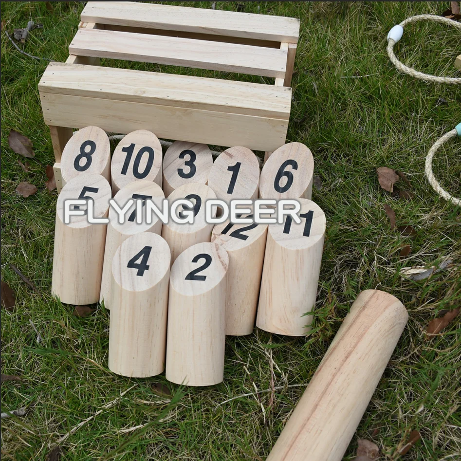 
Метательные палочки из массива дерева для игр на открытом воздухе на пляже skittle 