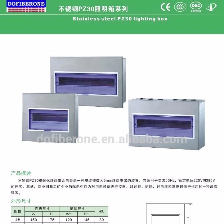 Металлическая электрическая распределительная коробка и переключателя IP30