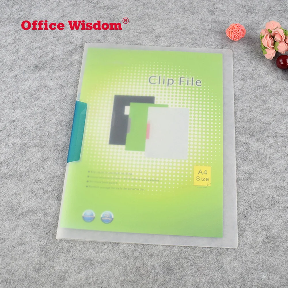 Office Wisdom A4 PP Plastic Rotary Clip File Folder