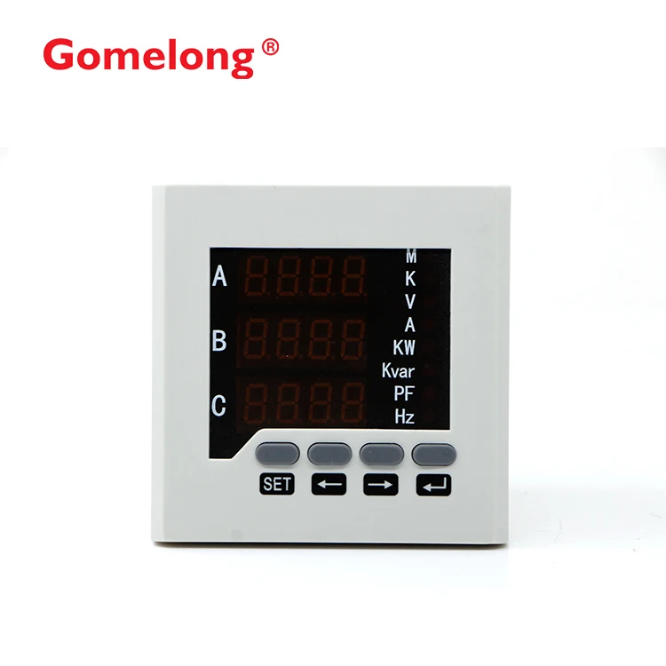Analog Three Phase Multi Function Digital Power Factor  Meter Rs485 Modbus