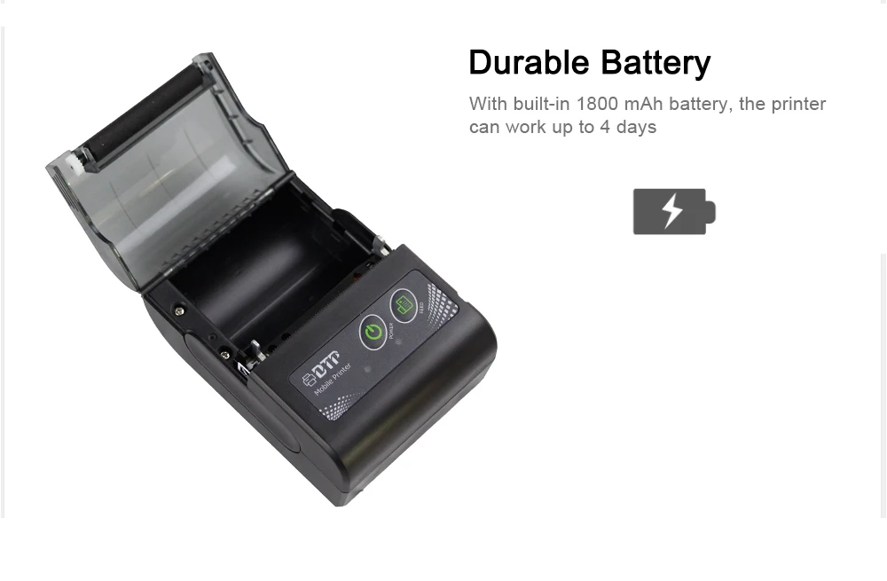 Imprimante thermique - A - 58mm - Bluetooth - USB - 6 rouleaux inclus