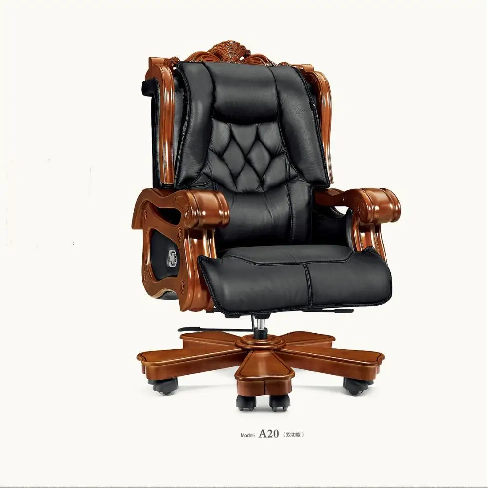 Astoria Grand Timko Genuine Leather Executive Chair Black Brown