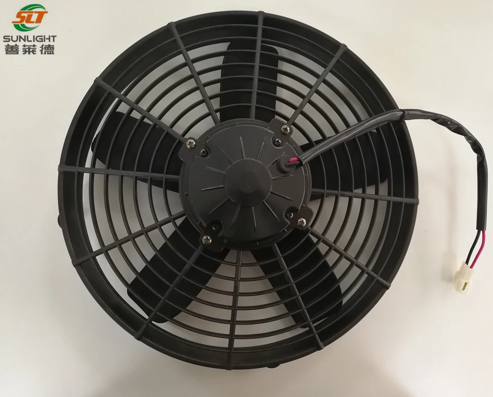 Italian 12V/24V Bus Condenser Axial Flow Fan 5 Blades DC for Cooling System/Air Conditioner for Restaurant & Industry