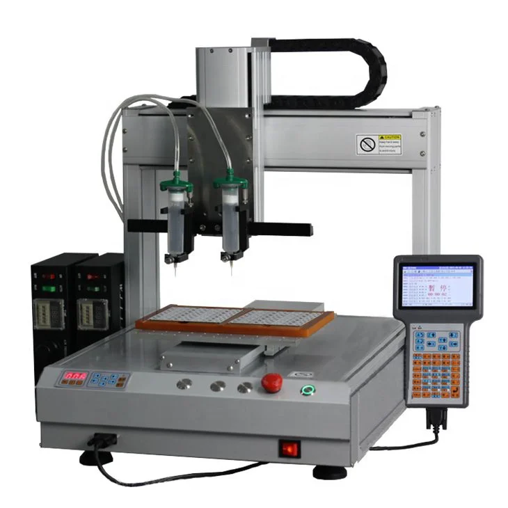 PCB Benchtop Automatic Epoxy Glue Dispenser / AB Dispensing Robot Machine
