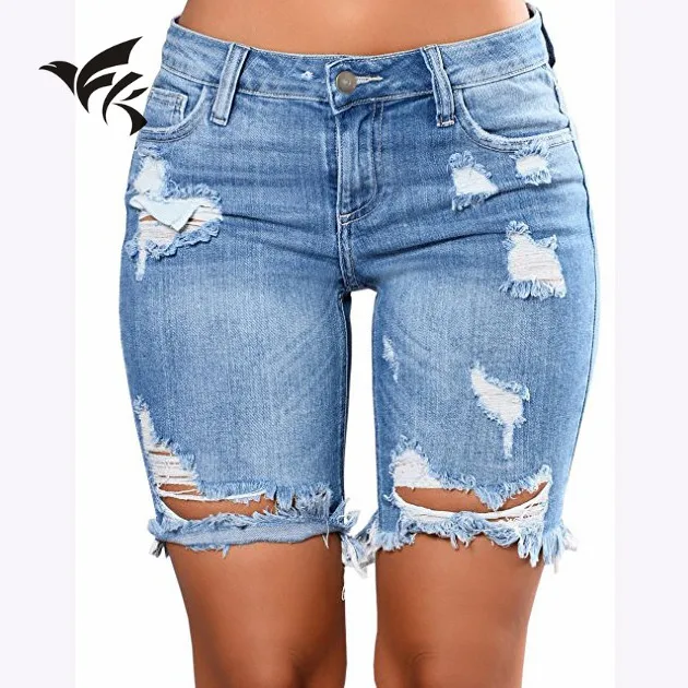 ripped jean shorts women