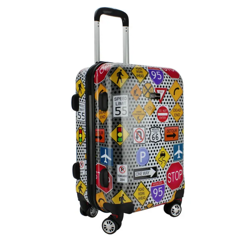 travel print luggage