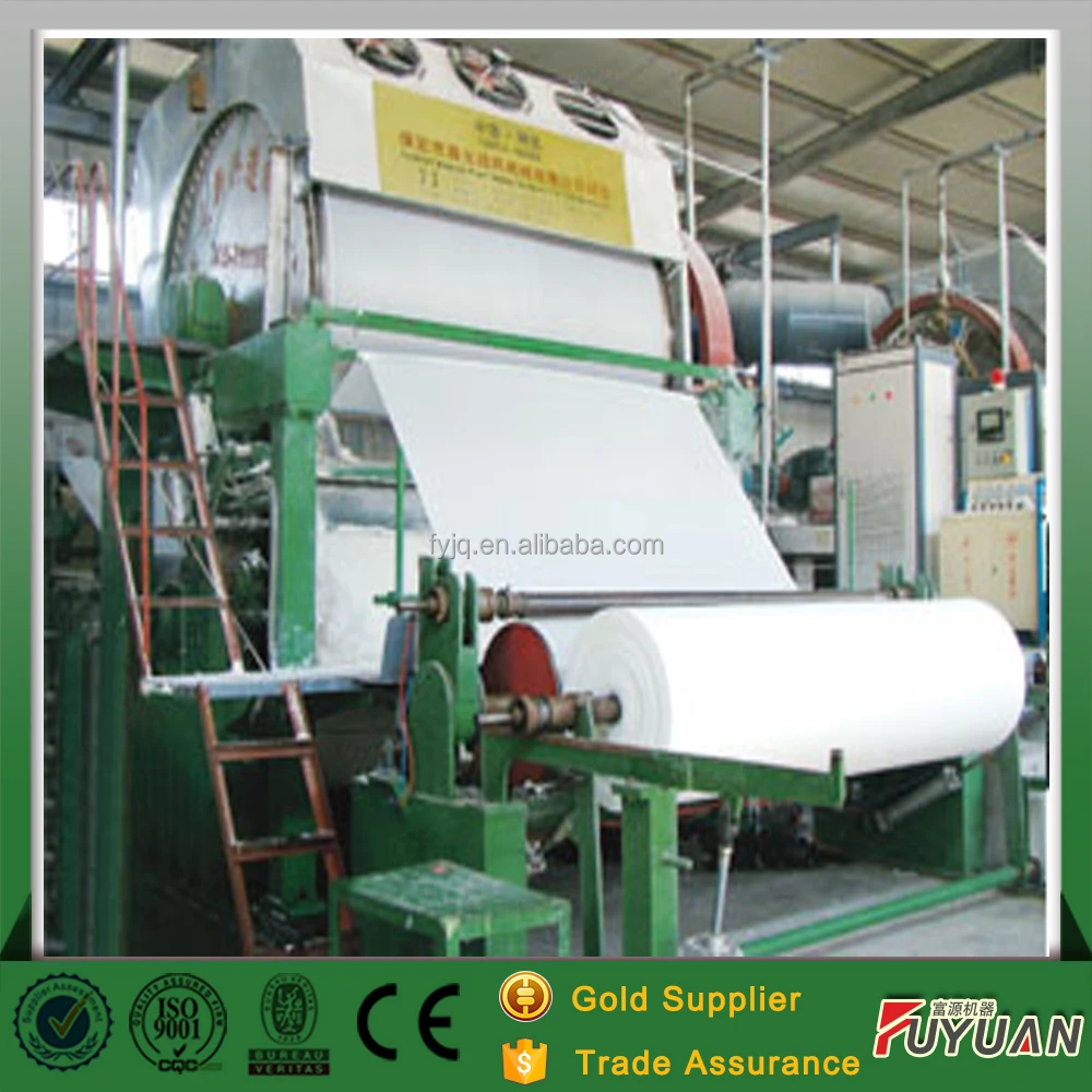 Small Waste Paper Recycling Machine Pape Mill Paper Jumbo Roll Making
