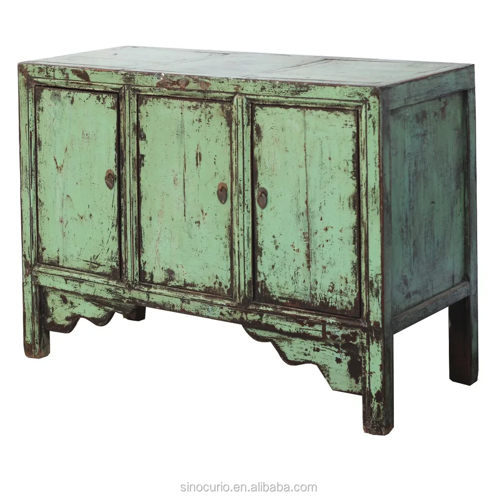 Мебель для гостиной в античном дизайне винтажный деревянный окрашенный шкаф