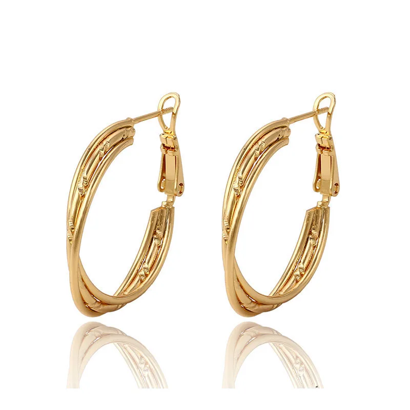 18K Real Saudi Gold Hoop Earrings | atelier-yuwa.ciao.jp