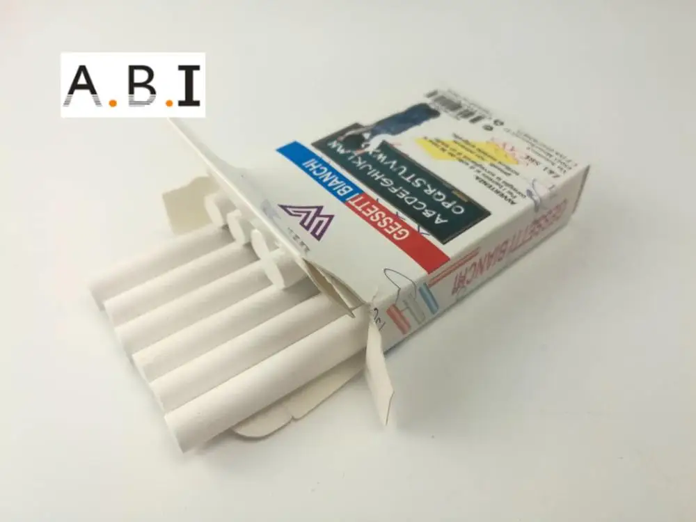 Белая меловая коробка из карбоната кальция