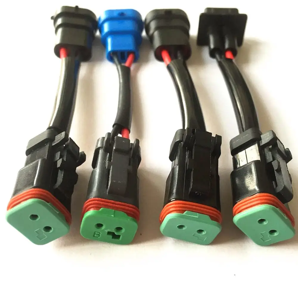 9005 9006 H11에서 독일식 DT DTP 2핀 커넥터로 변환하는 배선 하네스, 안개등 컨버터 LED 작업등 바 소켓 어댑터  18AWG 10CBM