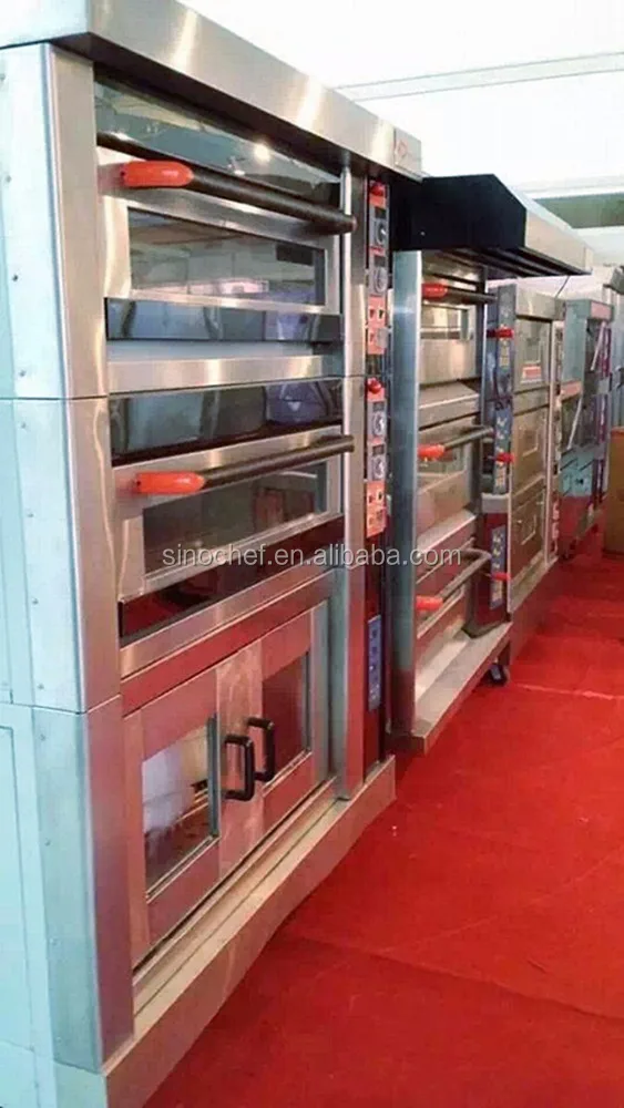 
 Электрическая печь для выпечки с цифровым дисплеем, 3 уровня, 9 лотков  