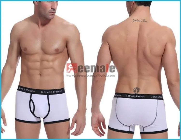 Small MOQ for Custom Logo Organic Cotton Men Underwear Boxer Shorts Sports Men Underwear Sexy Gay Bulge Pouch Underpants