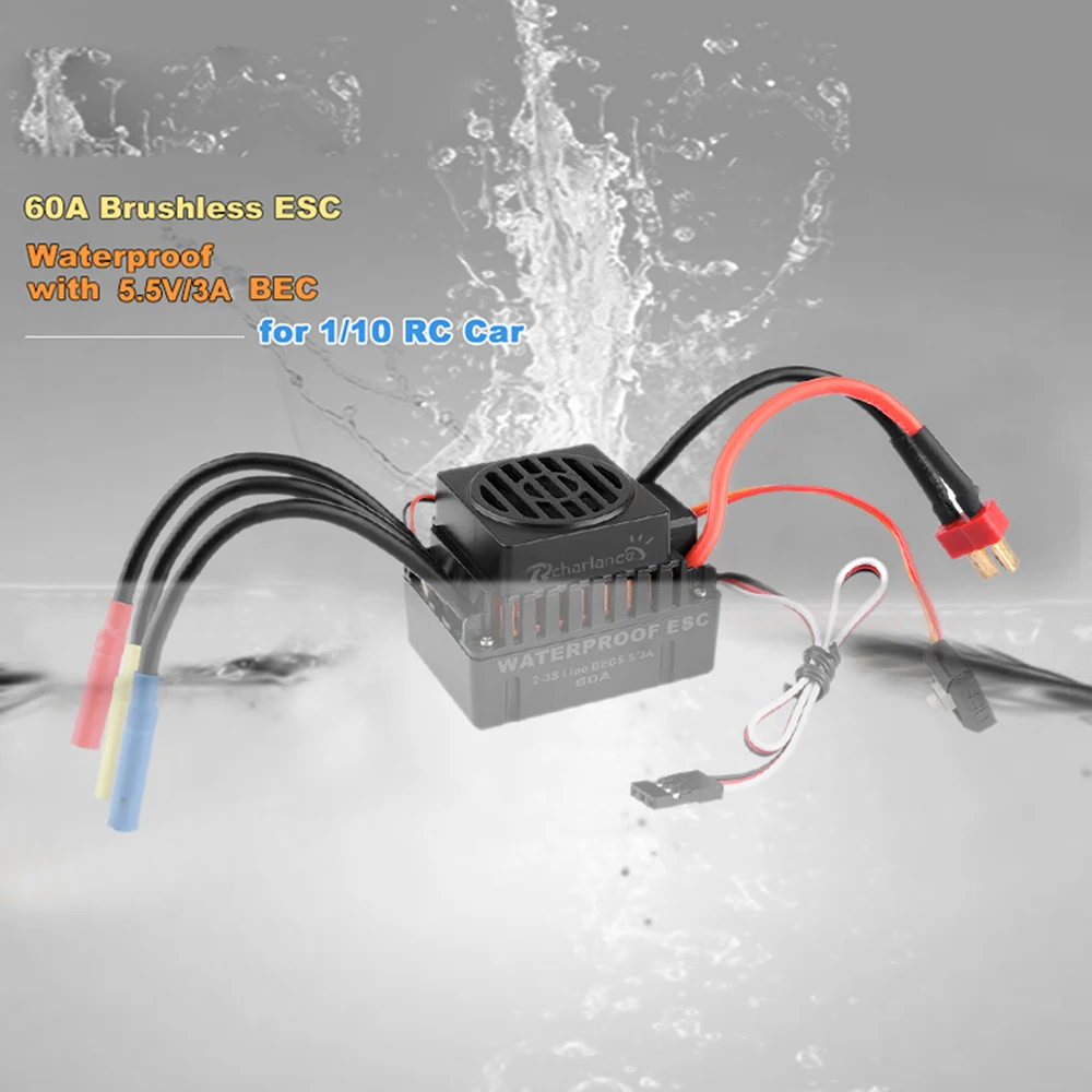 Бесщеточный двигатель 3660 3300KV с 60A ESC для радиоуправляемого автомобиля