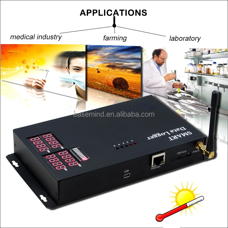 Rs485 Modbus Gprs Data Concentrator and Logger Temperature Humidity Control Unit