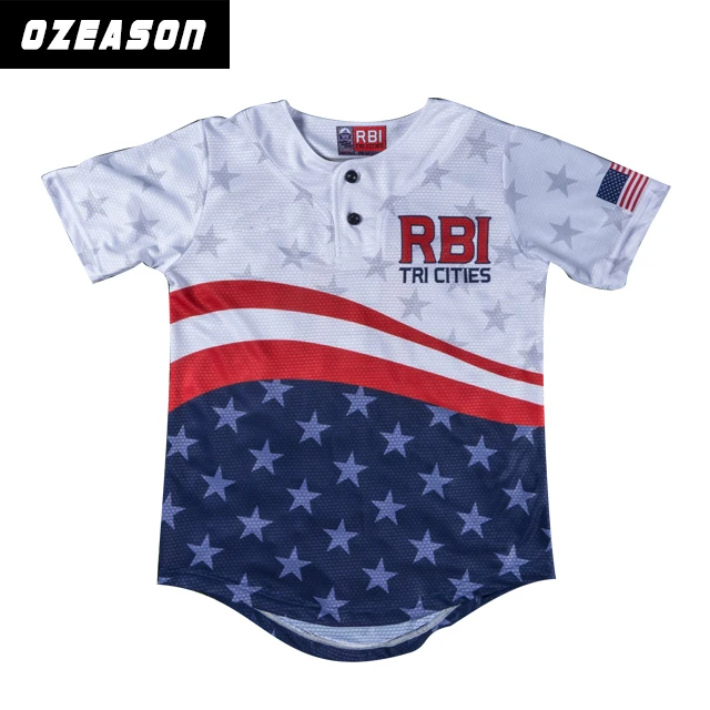 Source New design full dye sublimation american flag baseball