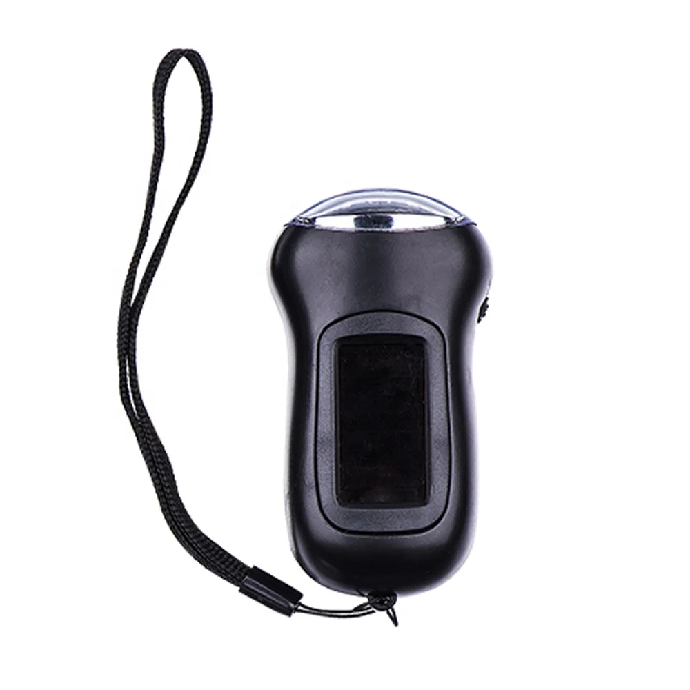 Фонарик с ручкой для экстренного освещения, Водонепроницаемый миниатюрный светодиодный фонарь на солнечной батарее для скалолазания, Походов, Кемпинга