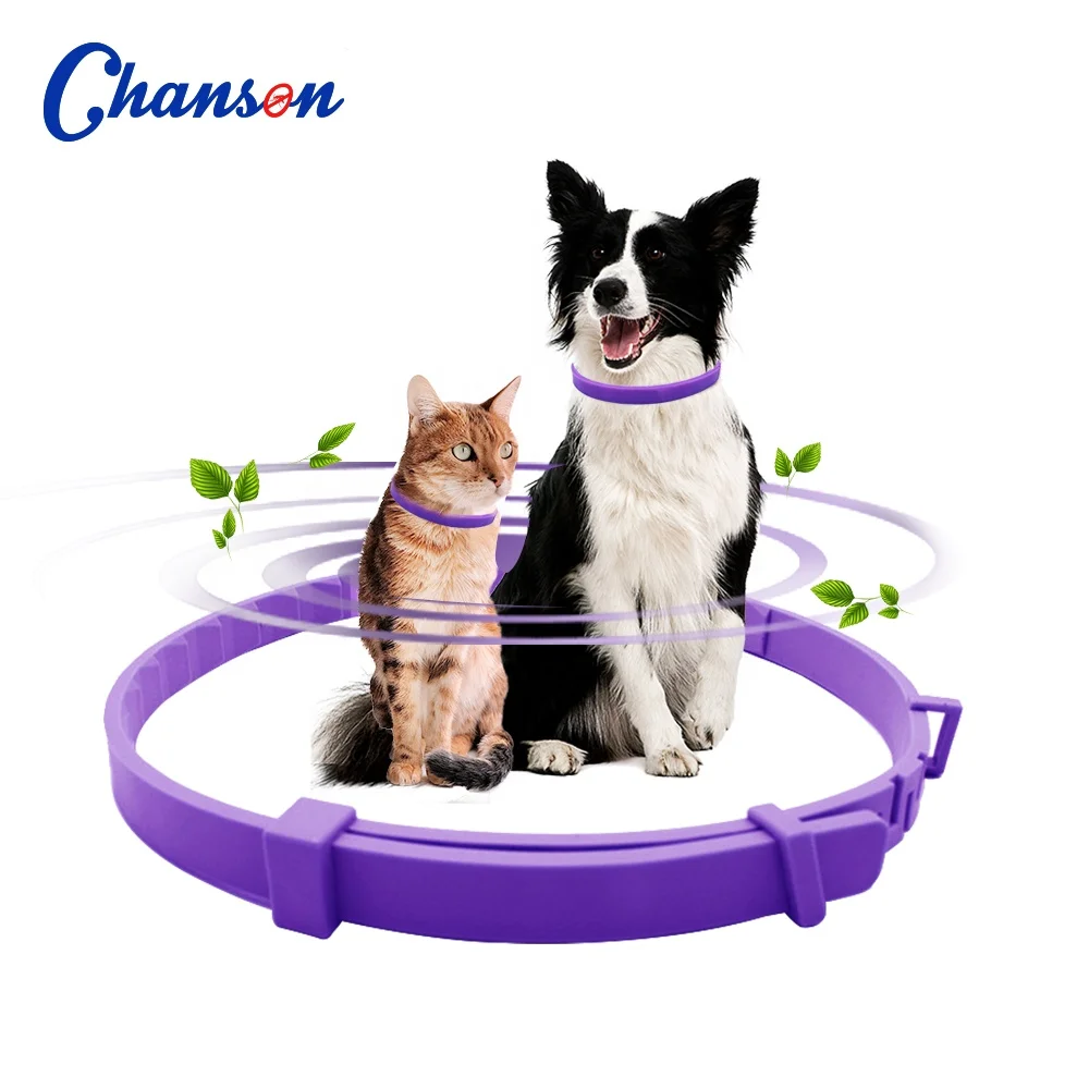 TPU Nylon Lavender Calming Collar for Cat and Dog Purple Color
