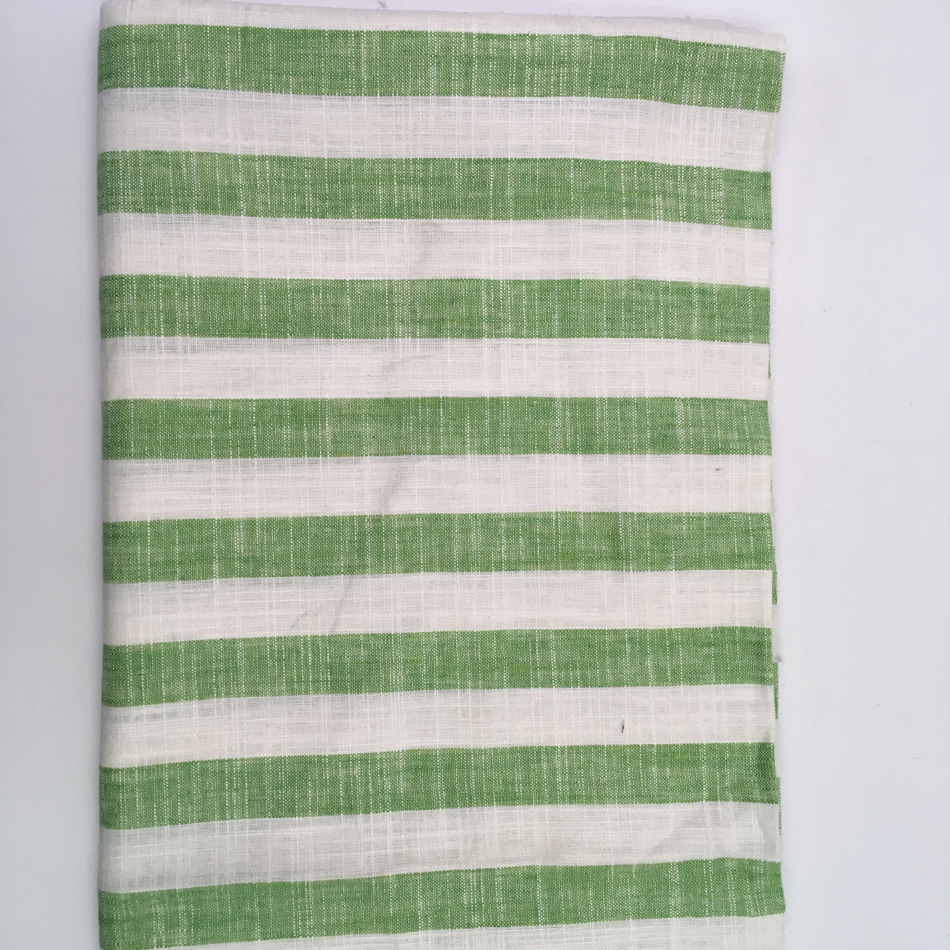 Supply of Multi Color Striped Pure Linen Cotton and Linen Shirt Clothing Fabric