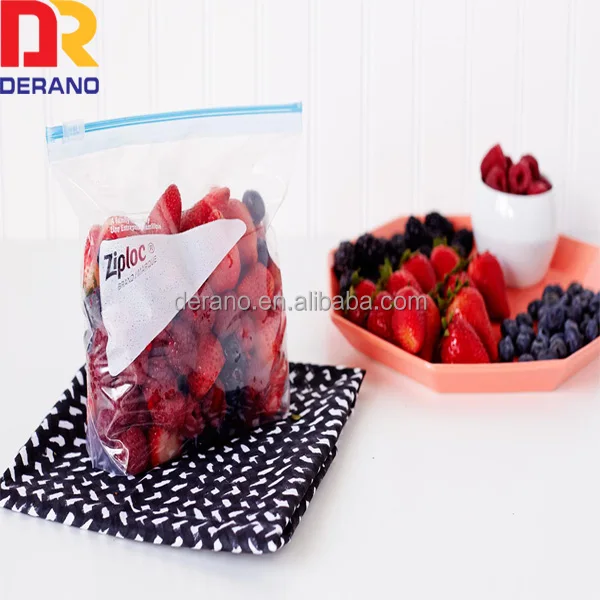 Индивидуальный многоразовый пакет для хранения фруктов LDPE Zip Slider/пластиковый пакет на молнии