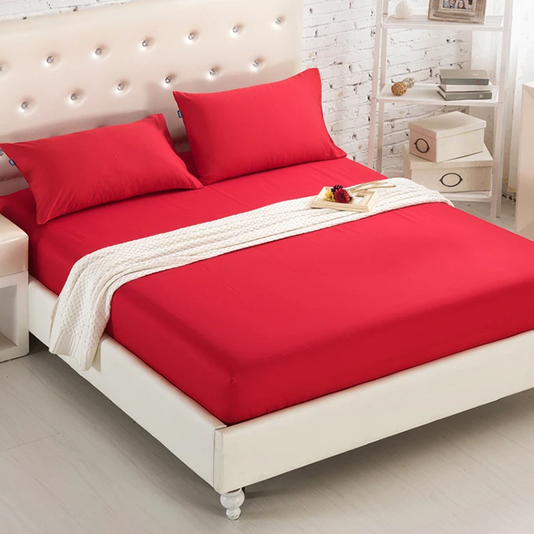 red mattress cover