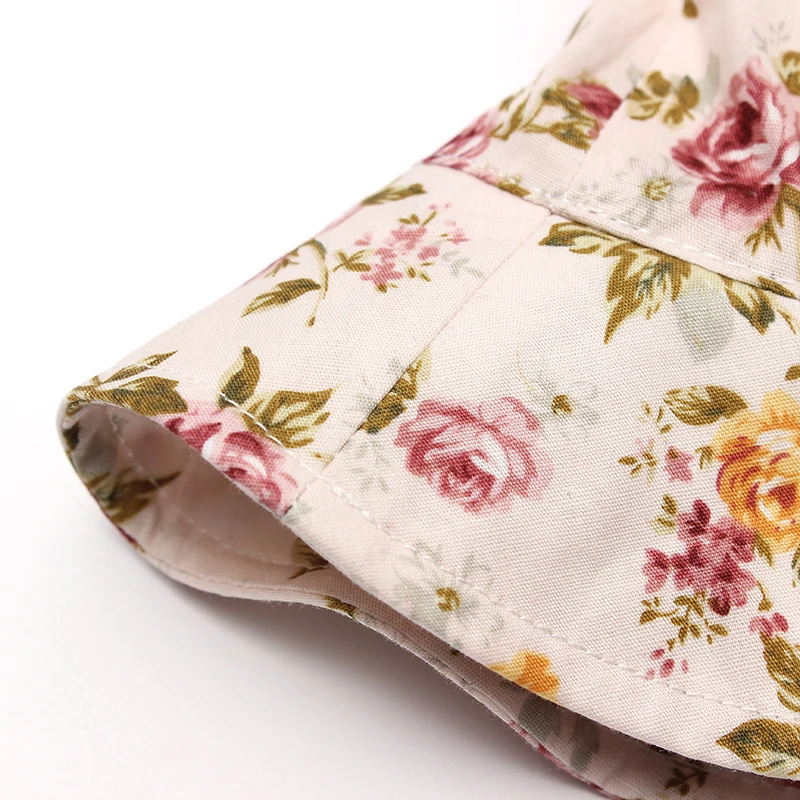 Летние 2019 новые модные детские шапки из хлопка с цветочным принтом Детские Солнцезащитные шапки