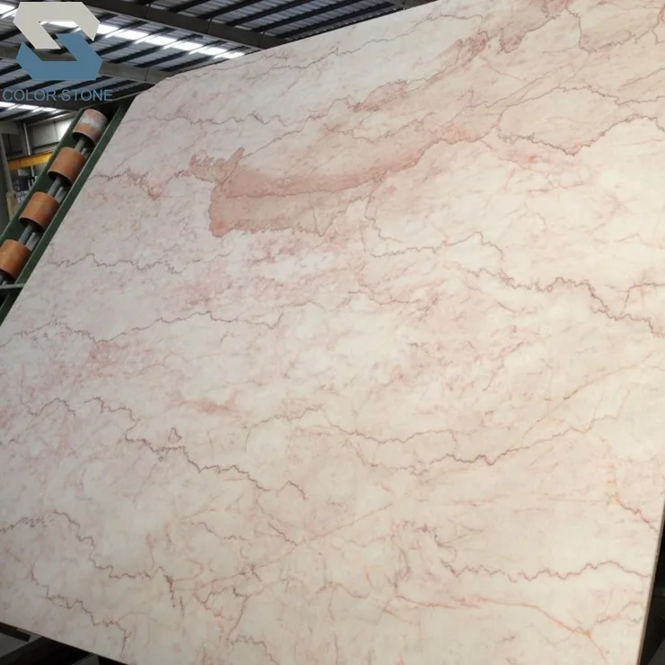 lastra di marmo rosa con venature scure 84x63x1,5 da lucidare, 21pz, circa  10mq