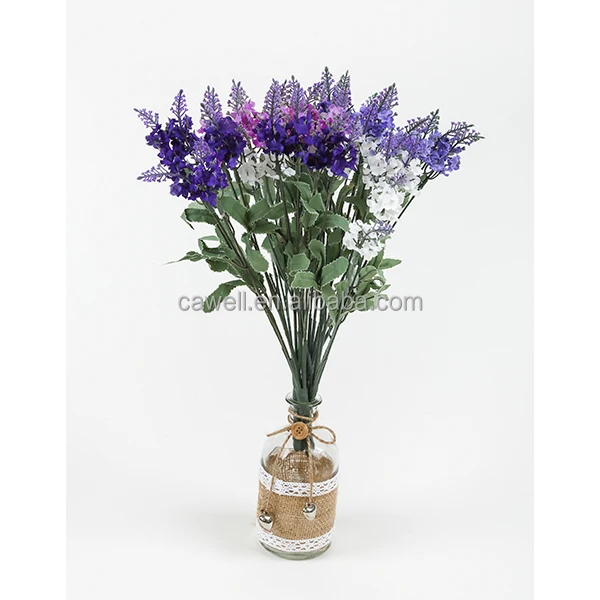 Flor De Lavanda Artificial De Seda,5 Ramas,Alta Calidad,Para Decoración De  Interiores Y Bodas - Buy Lavanda,Flores De Lavanda,Lavanda Artificial  Product on 