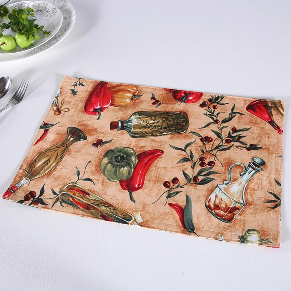 Fruit Design Print Dining Table Mats for Harvest