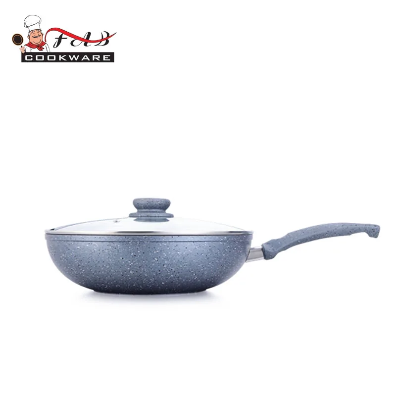 2025 New Aluminum Non Stick Big Wok With Lid