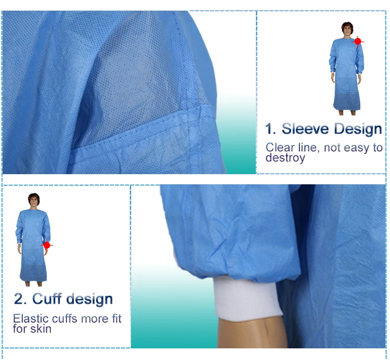 Disposable Patient Gown Chemotherapy Gown Medical Exam Gowns PP 3 ...
