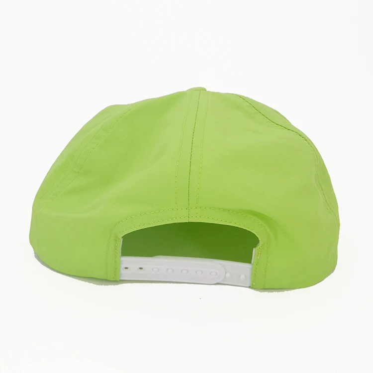Custom Embroidery 5 Panel Unstructured Neon Nylon Snapback Cap