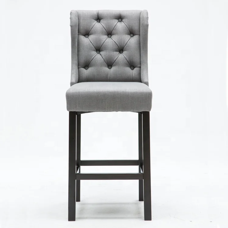 Cheap Modern Design Wooden Velvet High Quality Kitchen Seat Bar Stool Chairs Set for Sale