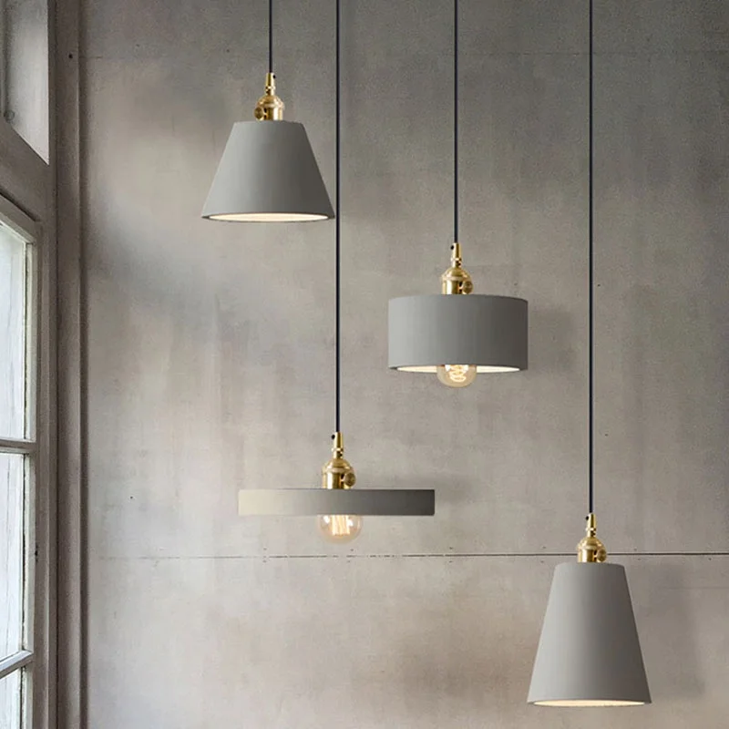 grey ceramic pendant light