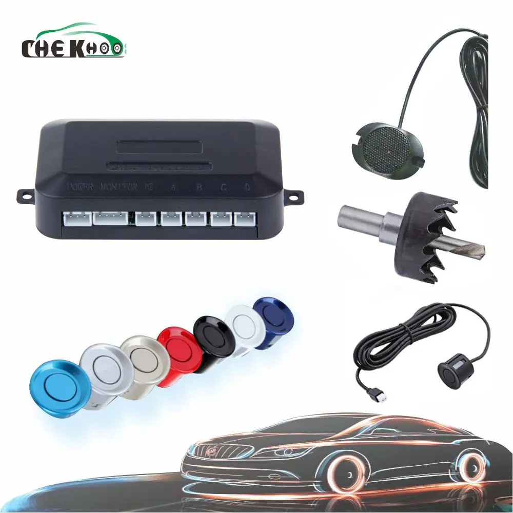 
Автомобильный парктроник, зуммер, датчик парковки с 4 датчиками, радар заднего хода, монитор, система детектора, дисплей с подсветкой 