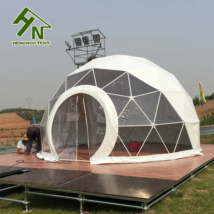 Spherical Structure Trade Show Geodesic Tent Dome 6m with Round Real Door
