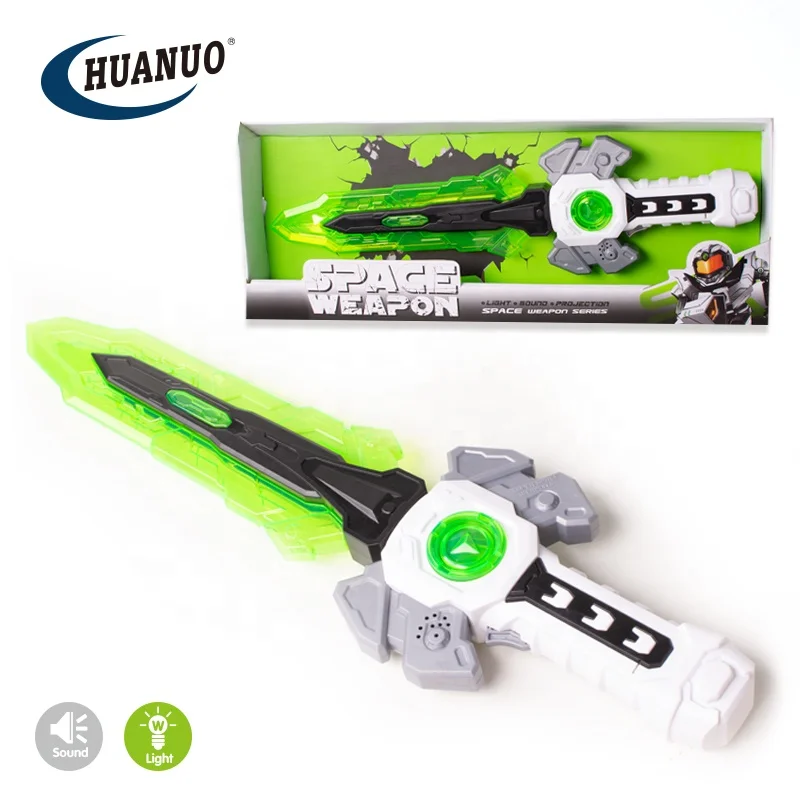 Boys Projection Function Plastic Flashing Space Toy Laser Light up Toy Sword